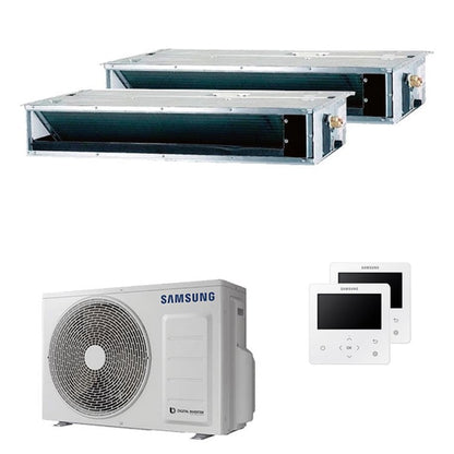 Condizionatore Samsung canalizzabile dual split 12000+12000 BTU inverter A+++ unità esterna 5 kW