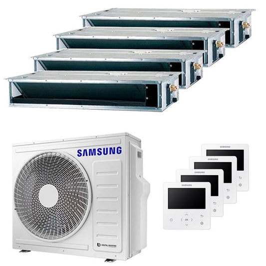 Condizionatore Samsung canalizzabile quadri split 9000+9000+12000+12000 BTU inverter A++ unità esterna 8 kW