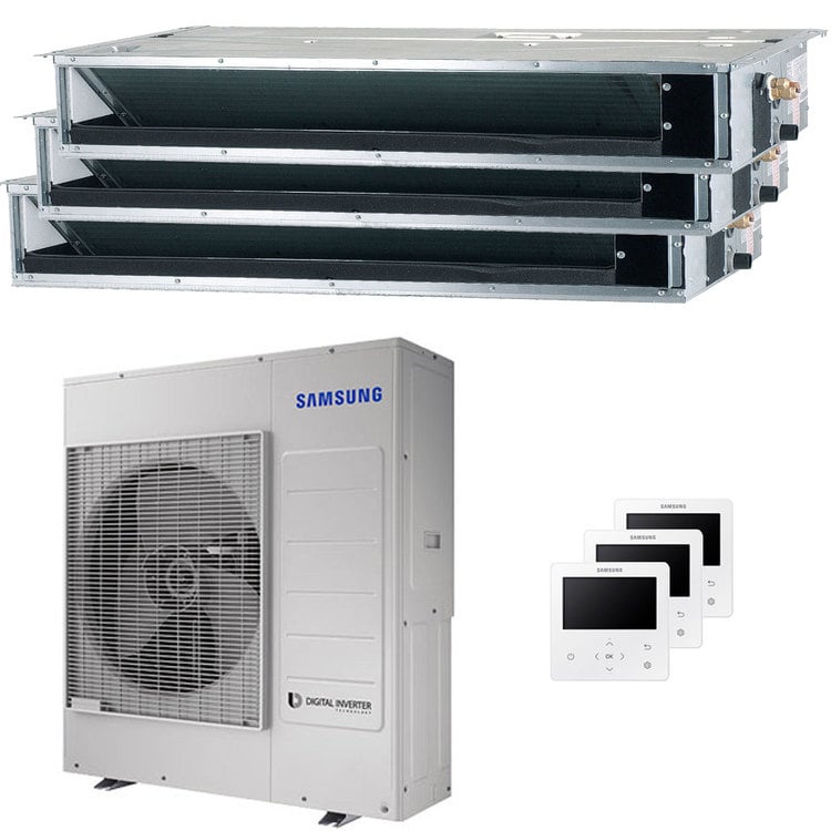 Condizionatore Samsung canalizzabile trial split 18000+18000+18000 BTU inverter A++ unità esterna 10 kW