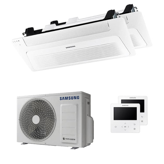 Condizionatore Samsung Cassetta WindFree 1 Via dual split 12000+12000 BTU inverter A+++ unità esterna 5,0 kW