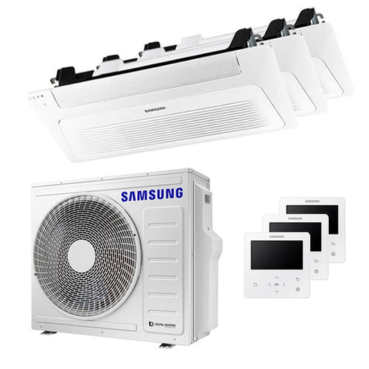 Condizionatore Samsung Cassetta WindFree 1 Via trial split 12000+12000+12000 BTU inverter A++ unità esterna 6,8 kW