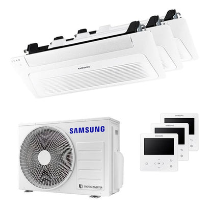 Condizionatore Samsung Cassetta WindFree 1 Via trial split 9000+9000+12000 BTU inverter A+++ unità esterna 5,2 kW