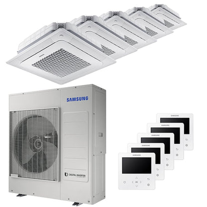 Condizionatore Samsung Cassetta Windfree 4 vie penta split 7000+9000+12000+12000+12000 BTU inverter A++ unità esterna 10,0 kW