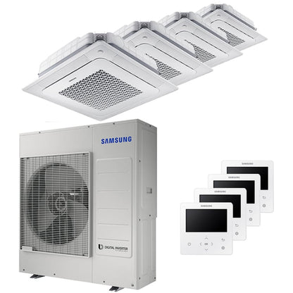 Condizionatore Samsung Cassetta Windfree 4 vie quadri split 12000+12000+12000+12000 BTU inverter A++ unità esterna 10,0 kW