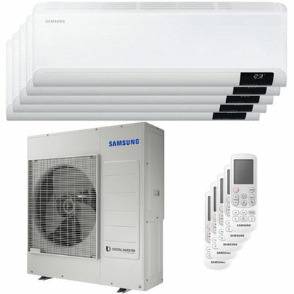 Condizionatore Samsung Cebu Wi-Fi penta split 9000+9000+9000+9000+12000 BTU inverter A++ wifi unità esterna 10,0 kW