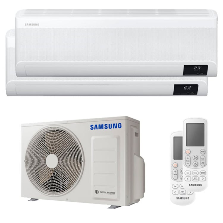 Condizionatore Samsung windfree Avant dual split 12000+12000 BTU inverter A+++ wifi unità esterna 5,0 kW