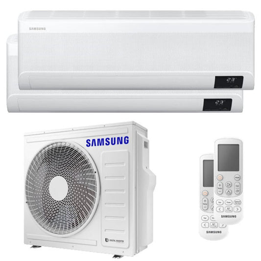 Condizionatore Samsung WindFree AVANT dual split 12000+18000 BTU inverter A++ wifi unità esterna 6,8 kW