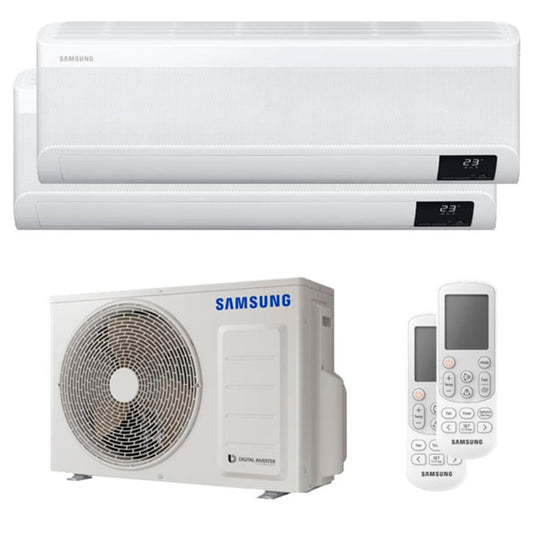 Condizionatore Samsung windfree Avant dual split 9000+12000 BTU inverter A+++ wifi unità esterna 5,0 kW