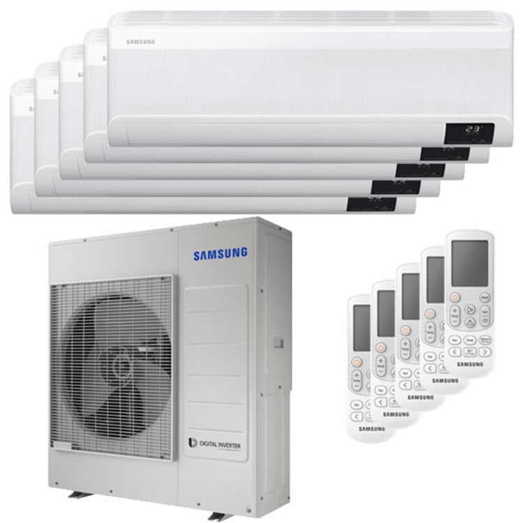 Condizionatore Samsung windfree Avant penta split 7000+12000+12000+12000+12000 BTU inverter A++ wifi unità esterna 10,0 kW