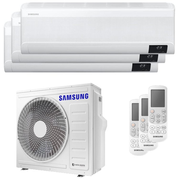 Condizionatore Samsung windfree Avant trial split 12000+12000+12000 BTU inverter A++ wifi unità esterna 8,0 kW