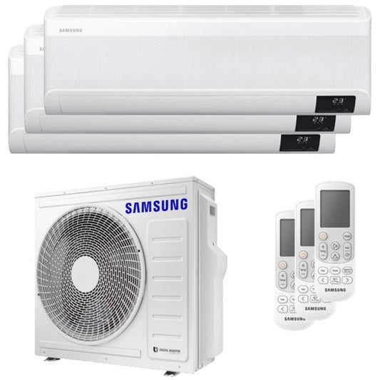 Condizionatore Samsung windfree Avant trial split 7000+12000+12000 BTU inverter A++ wifi unità esterna 6,8 kW