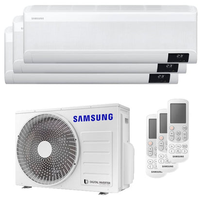 Condizionatore Samsung windfree Avant trial split 7000+7000+12000 BTU inverter A++ wifi unità esterna 5,2 kW