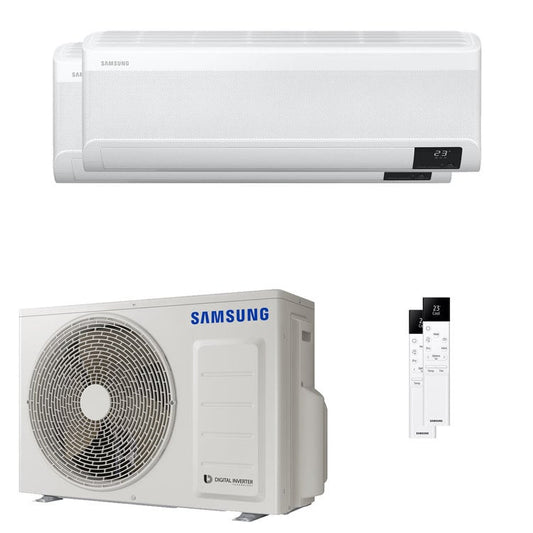 Condizionatore Samsung Windfree Elite 2023 dual split 12000+12000 BTU inverter A+++ wifi unità esterna 5 kW 