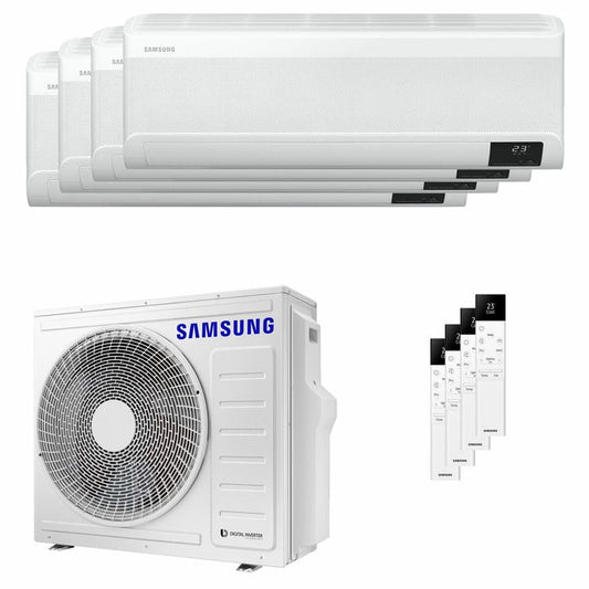 Condizionatore Samsung Windfree Elite 2023 quadri split 7000+7000+12000+12000 BTU inverter A++ wifi unità esterna 8 kW 