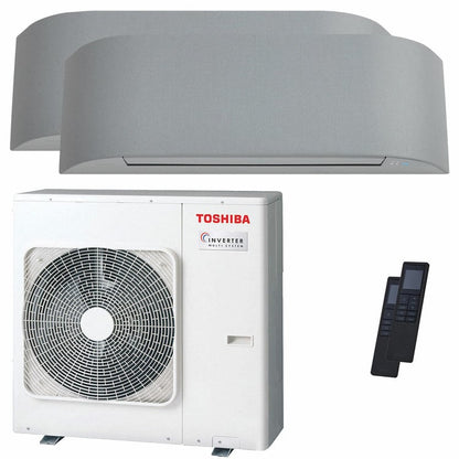 Condizionatore Toshiba Haori dual split 16000+16000 BTU inverter A wifi unità esterna 10,0 kW