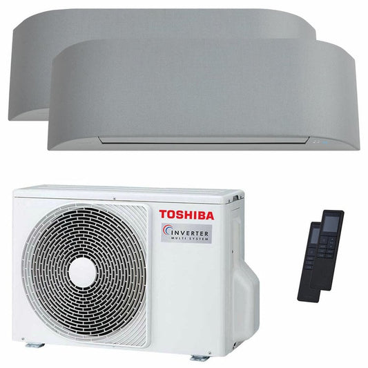 Condizionatore Toshiba Haori dual split 9000+9000 BTU inverter A++ wifi unità esterna 4,0 kW