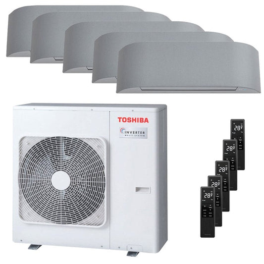 Condizionatore Toshiba Haori penta split 9000+9000+9000+12000+16000 BTU inverter A++ wifi unità esterna 10,0 kW