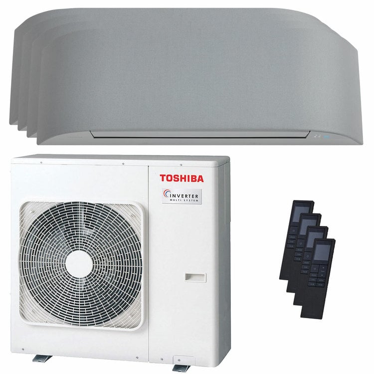 Condizionatore Toshiba Haori quadri split 7000+7000+7000+7000 BTU inverter A++ wifi unità esterna 8 kW 