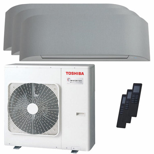 Condizionatore Toshiba Haori trial split 7000+7000+16000 BTU inverter A+++ wifi unità esterna 7 kW 