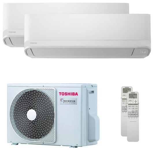 Condizionatore Toshiba NEW SEIYA dual split 12000+12000 BTU inverter A++ unità esterna 5,2 kW