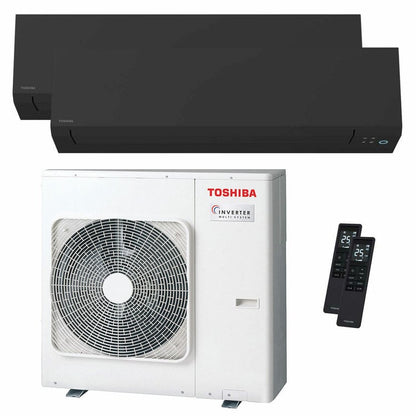 Condizionatore Toshiba SHORAI Edge Black dual split 16000+16000 BTU inverter A++ wifi unità esterna 10 kW 