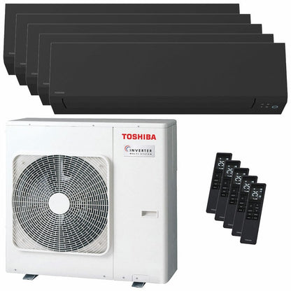 Condizionatore Toshiba SHORAI Edge Black penta split 7000+7000+7000+7000+7000 BTU inverter A++ wifi unità esterna 10 kW 