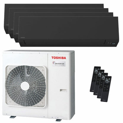 Condizionatore Toshiba SHORAI Edge Black quadri split 5000+5000+7000+16000 BTU inverter A++ wifi unità esterna 8 kW 