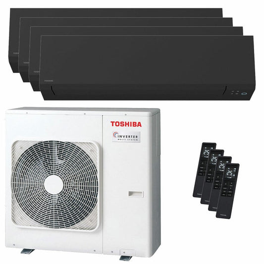 Condizionatore Toshiba SHORAI Edge Black quadri split 5000+5000+7000+9000 BTU inverter A++ wifi unità esterna 8 kW 