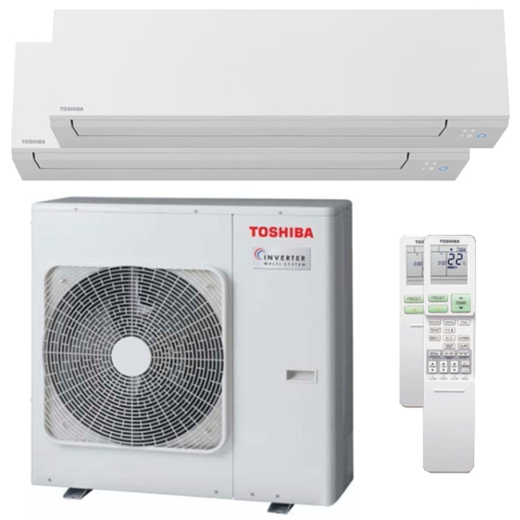 Condizionatore Toshiba SHORAI Edge dual split 16000+16000 BTU inverter a wifi unità esterna 10,0 kW