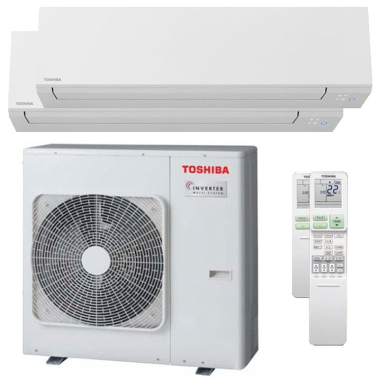 Condizionatore Toshiba SHORAI Edge dual split 24000+24000 BTU inverter A+ wifi unità esterna 10 kW