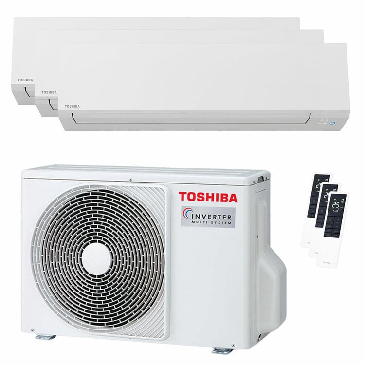 Condizionatore Toshiba SHORAI Edge White trial split 5000+5000+9000 BTU inverter A++ wifi unità esterna 5.2 kW 