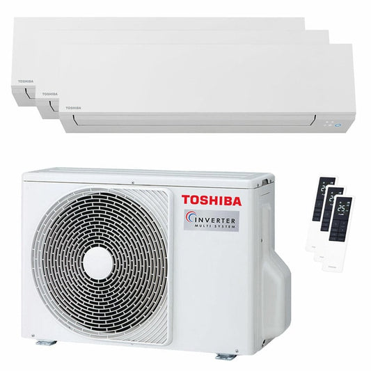 Condizionatore Toshiba SHORAI Edge White trial split 5000+9000+12000 BTU inverter A+++ wifi unità esterna 5.2 kW 