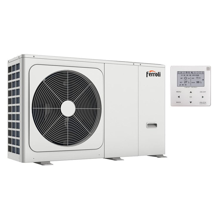 Pompa di calore aria acqua Ferroli Omnia M 3.2 10 kW Monoblocco Monofase Inverter R32 A++