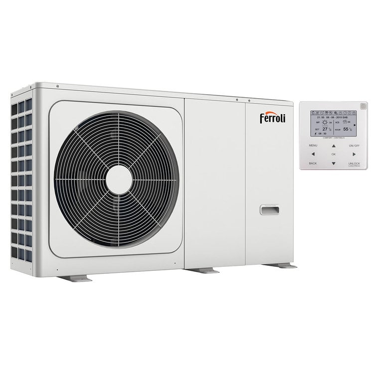 Pompa di calore aria acqua Ferroli Omnia M 3.2 12 kW Monoblocco Monofase Inverter R32 A++