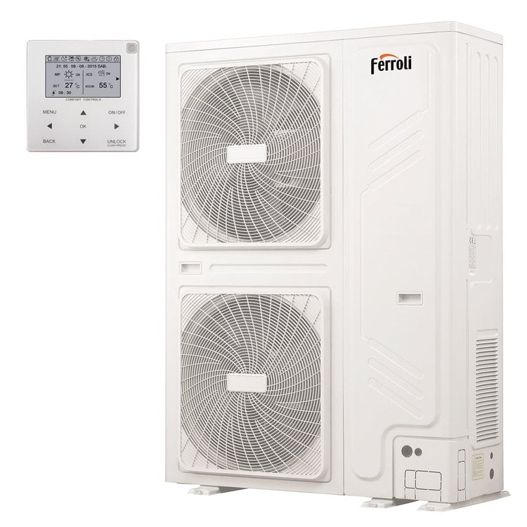 Pompa di calore aria acqua Ferroli Omnia M 3.2 22 kW Monoblocco Trifase Inverter R32 A++