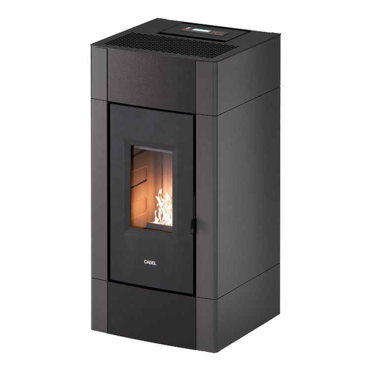 Stufa a pellet CADEL Cristal 9 antracite 8,5 kW ad aria con wifi