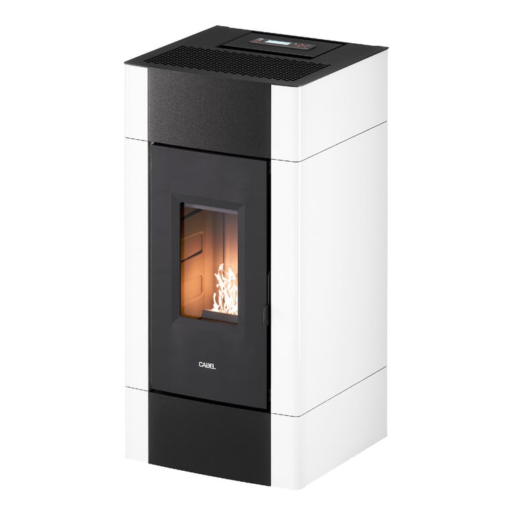 Stufa a pellet CADEL Cristal 9 bianca 8,5 kW ad aria con wifi