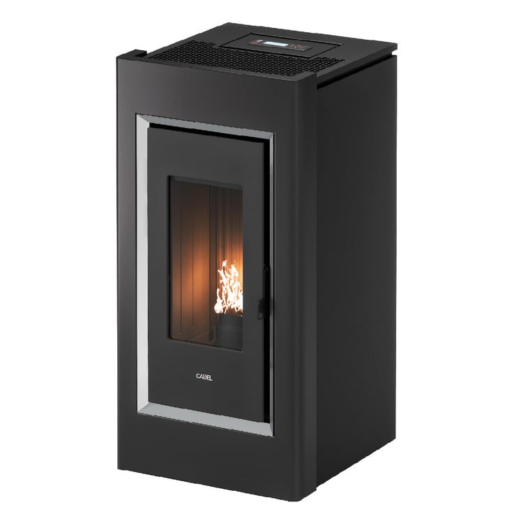 Stufa a pellet CADEL Prince 11 kW antracite ad aria con wi-fi