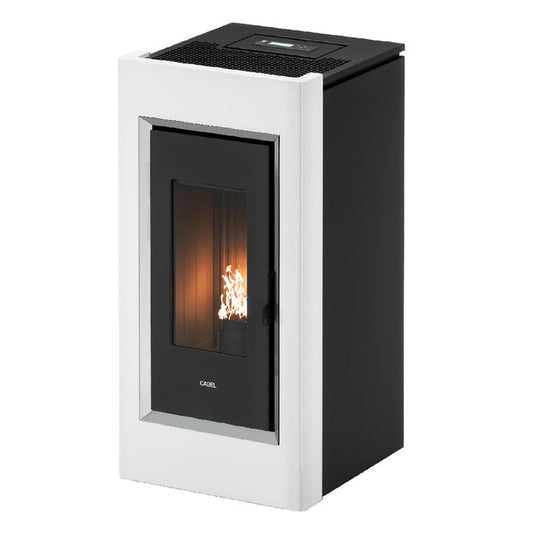 Stufa a pellet CADEL Prince 11 kW bianca ad aria con wi-fi