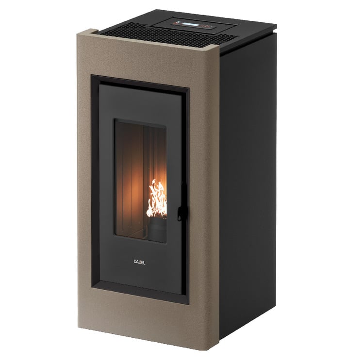 Stufa a pellet CADEL Prince 11 kW light bronze ad aria con wi-fi