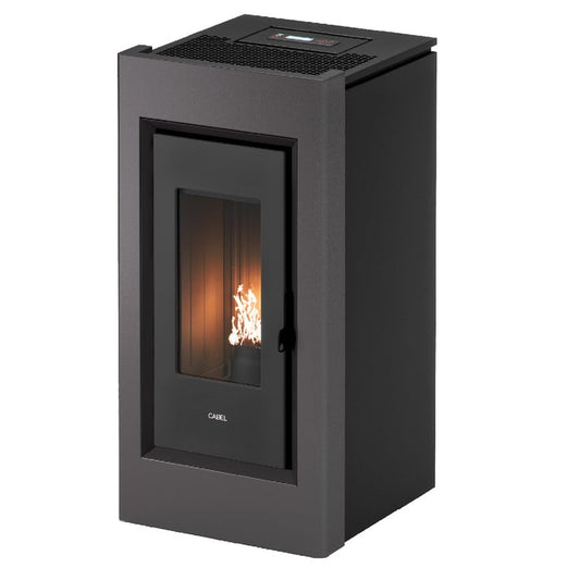 Stufa a pellet CADEL Prince 11 kW titanium ad aria con wi-fi