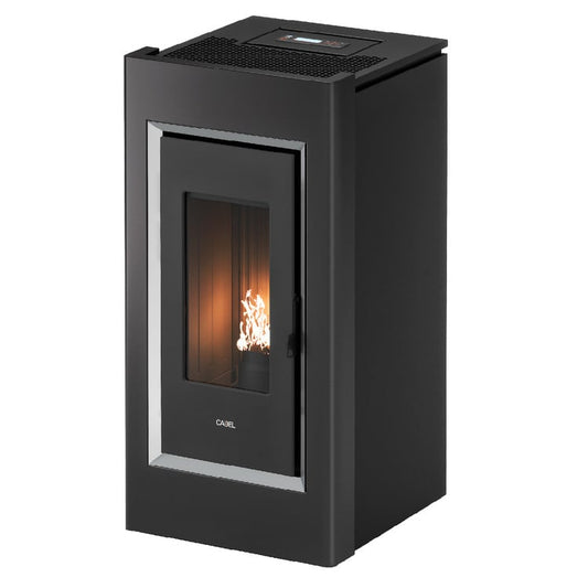 Stufa a pellet CADEL Prince Plus 11 kW antracite ad aria canalizzata con wi-fi