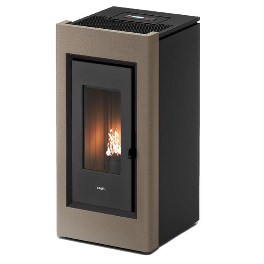 Stufa a pellet CADEL Prince Plus 11 kW light bronze ad aria canalizzata con wi-fi