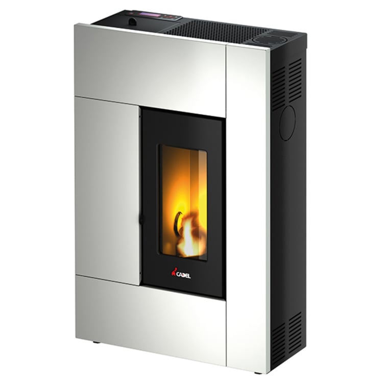 Stufa a pellet CADEL Spirit3 bianca 5,2 kW ad aria con wifi