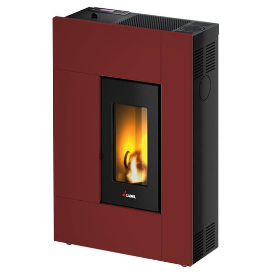 Stufa a pellet CADEL Spirit3 rossa 5,2 kW ad aria con wifi