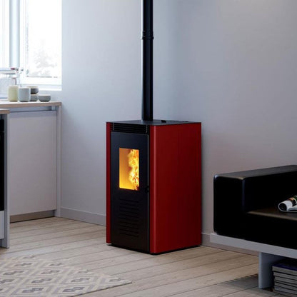 Stufa a pellet Caminetti Montegrappa Nodo 4,2 kW ad aria rossa