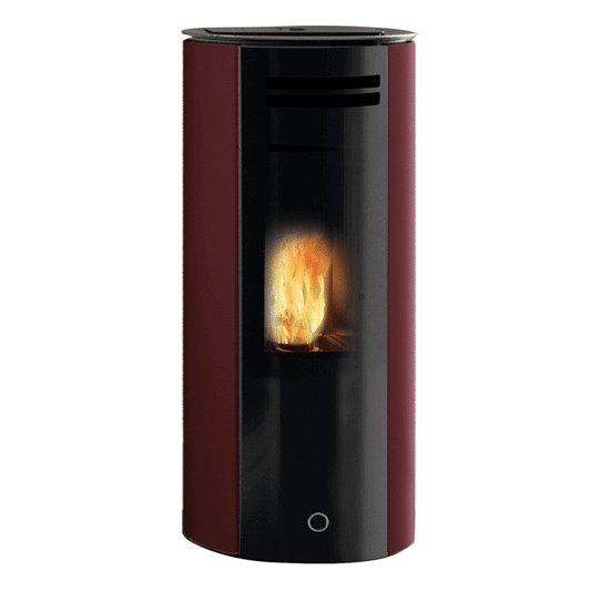 Stufa a pellet EK63 SPY110+ - gruppo Edilkamin -  10,5 kW ad aria canalizzata Bordeaux