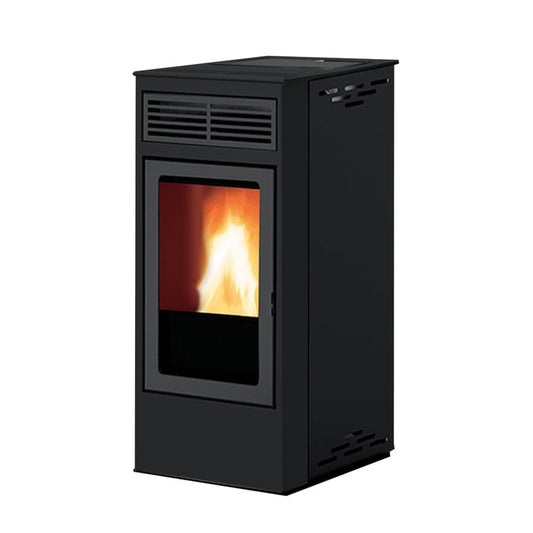 Stufa a pellet Italiana Camini Yulia 7 kW ad aria grigio antracite